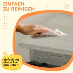 Koiranhäkki sisäkäyttöön kahdelle koiralle, teräs ja MDF, 120 x 60 x 88,5 cm, harmaa