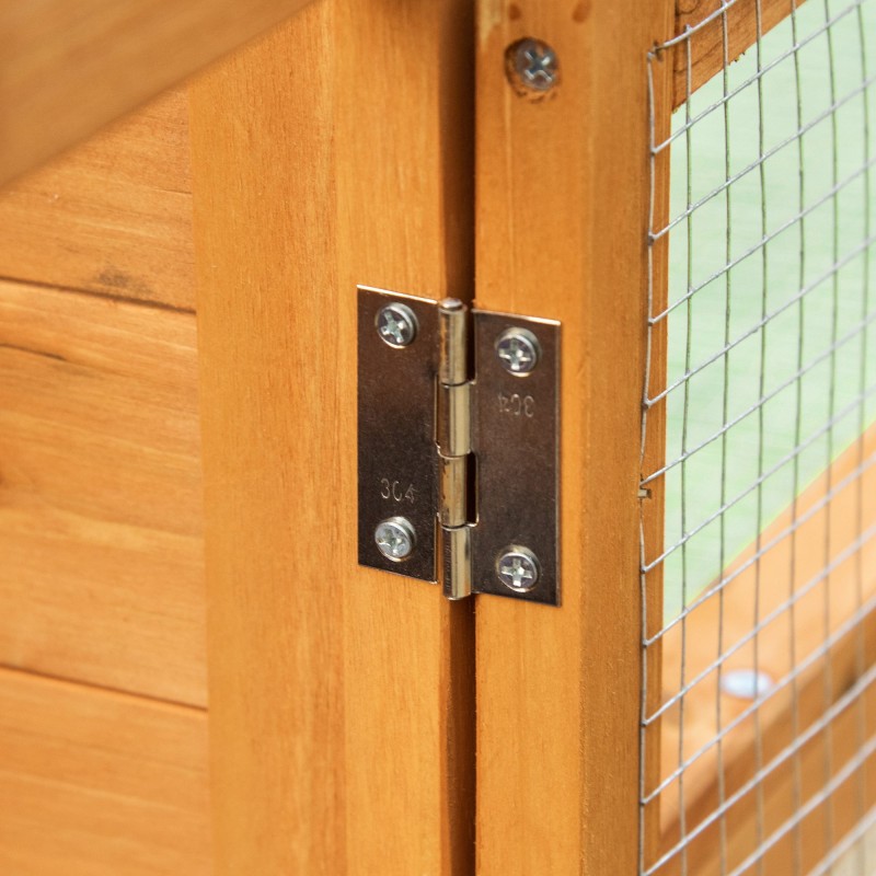 Pieneläinten ulkohäkki jaloittelualueella kuusta 141 x 60 x 86 cm ruskea