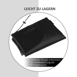 Riipputuolin suojapeite ulkokäyttöön 210D Oxford Ø115 x 190 cm musta