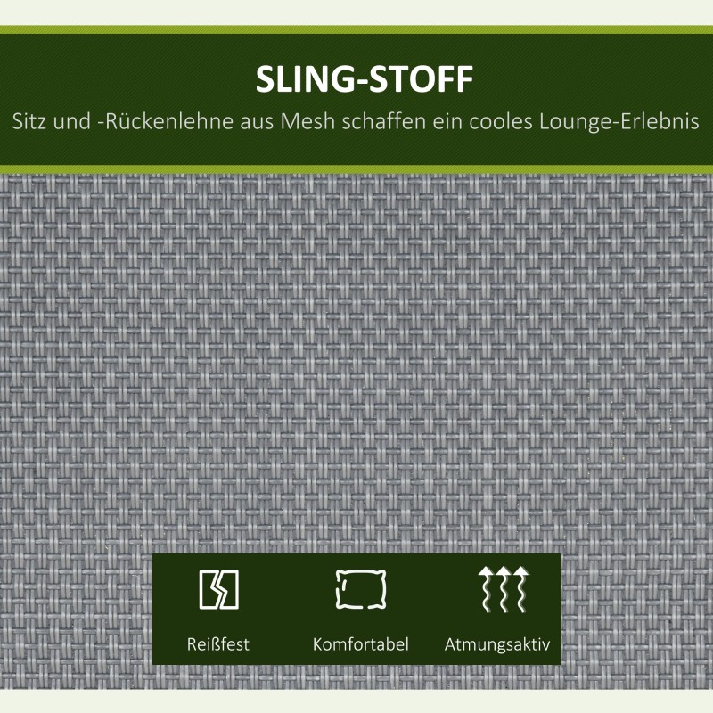 Puutarhakeinu 3 hengelle säädettävällä aurinkokatoksella 200x133x176 cm tummanharmaa