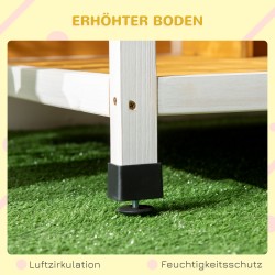 Koirankoti verannalla pienille koirille, puuta, ulkokäyttöön, avattava katto, 85,5 x 62 x 60 cm, oranssi