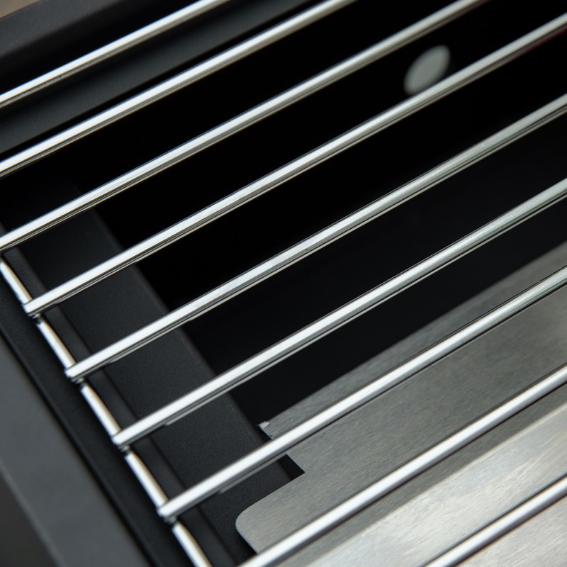 Kaasugrilli pöytämallinen 2 poltinta teräs 55 x 46,5 x 41 cm musta