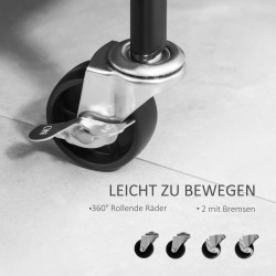 Vaaterekki kengähyllyillä, terästä, liikkuva, 56,5 x 31,5 x 152,5 cm, musta