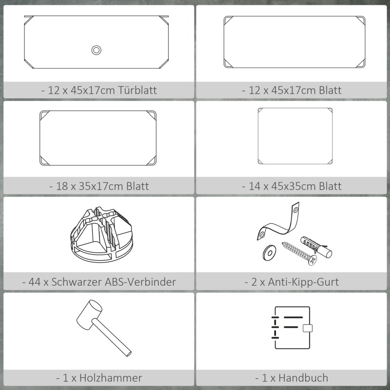 Kenkähylly 12 laatikkoa muovi/teräs 24 paria 94x37x108 cm musta-valkoinen