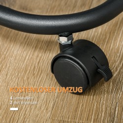 Säilytysvaunu 4 tasoa teräs 33 x 33 x 77 cm musta keittiövaunu pyörillä