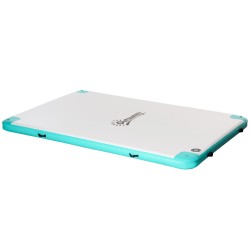 Kelluva saari aikuisille puhallettava vesialusta muovi 304 x 204 x 15 cm valkoinen sininen vihreä