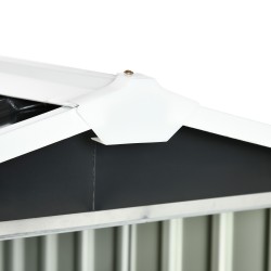 Metallinen suoja robottiruohonleikkurille, sinkitty teräs, 86 x 100 x 63 cm, tummanharmaa