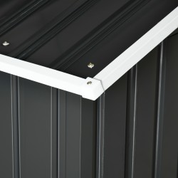 Metallinen suoja robottiruohonleikkurille, sinkitty teräs, 86 x 100 x 63 cm, tummanharmaa