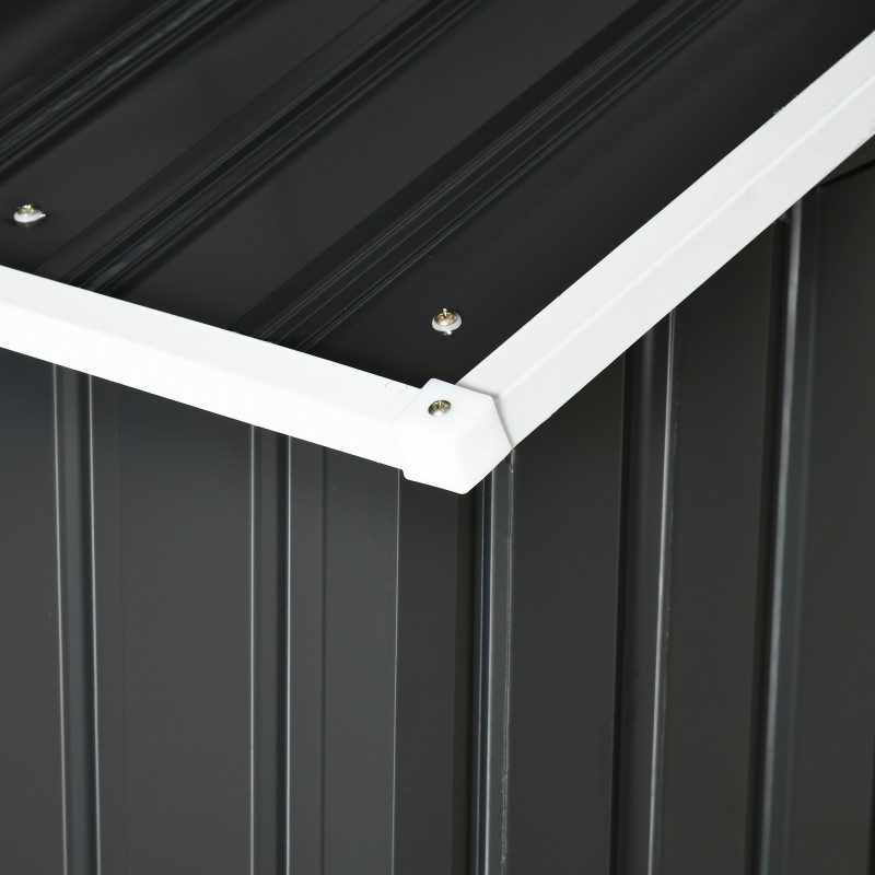 Metallinen suoja robottiruohonleikkurille, sinkitty teräs, 86 x 100 x 63 cm, tummanharmaa