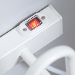 Sähkökäyttöinen seinään asennettava kenkäkuivain, teräs, 76 x 13 x 17 cm, valkoinen