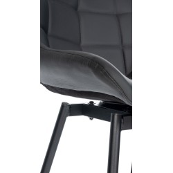 Kääntyvä baarijakkara samettipäällisellä ja selkänojalla - tyylikäs ja mukava