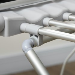 Sähkölämmitteinen pyykinkuivausteline, kokoontaitettava, alumiini, 144 x 53 x 91 cm, hopea