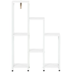 Kukkateline ja kasviteline 7 tasoa teräsrunko 65 x 23 x 94,5 cm valkoinen