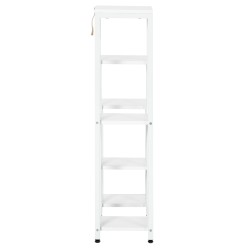 Kukkateline ja kasviteline 7 tasoa teräsrunko 65 x 23 x 94,5 cm valkoinen