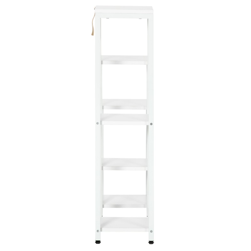 Kukkateline ja kasviteline 7 tasoa teräsrunko 65 x 23 x 94,5 cm valkoinen
