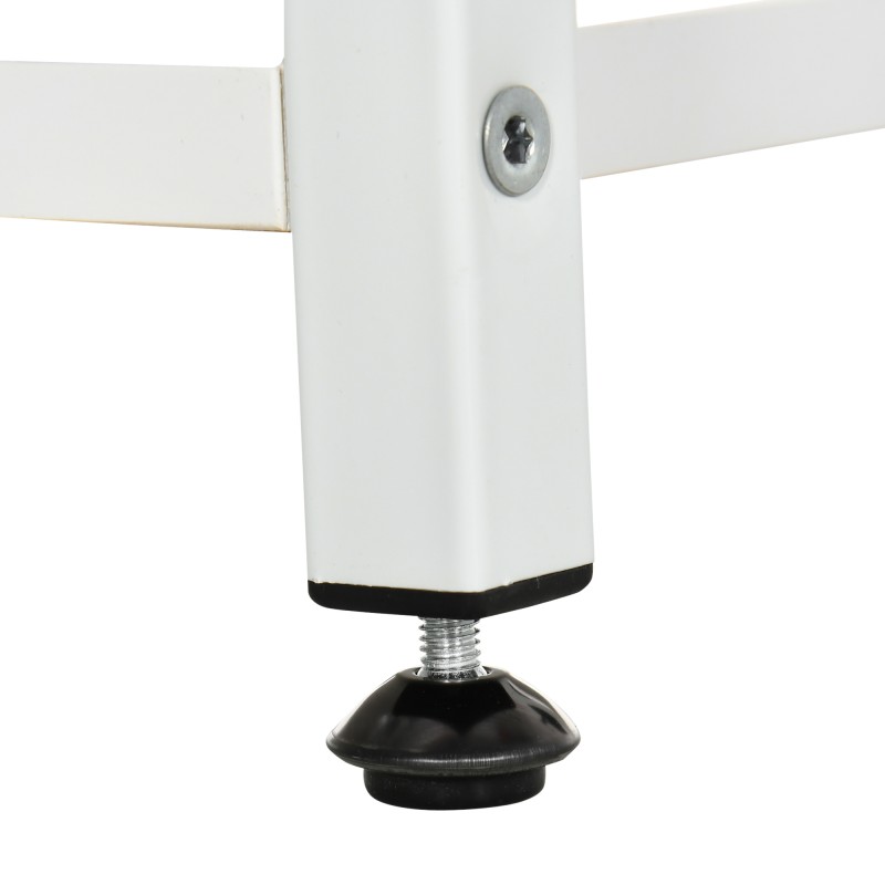 Kukkateline ja kasviteline 7 tasoa teräsrunko 65 x 23 x 94,5 cm valkoinen