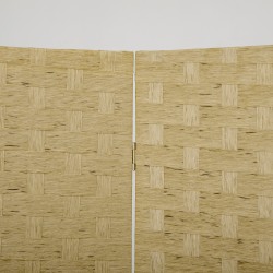 Tilanjakaja olohuoneeseen 4-osainen paperikuitu/mäntypuu 159,5x169,5 cm ruskea