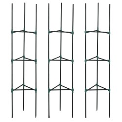 Köynnöstuki tomaateille ja köynnöskasveille teräs 38 x 38 x 182 cm 3 kpl vihreä