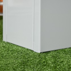 Metallinen istutuslaatikko ulkokäyttöön, teräs, 91 x 22 x 22 cm, harmaa