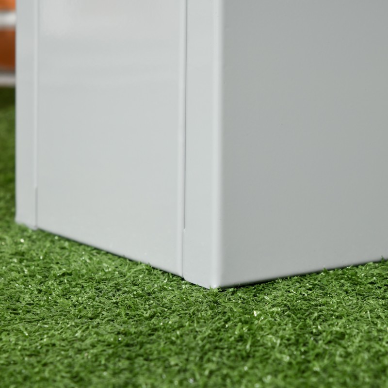 Metallinen istutuslaatikko ulkokäyttöön, teräs, 91 x 22 x 22 cm, harmaa