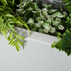 Metallinen istutuslaatikko ulkokäyttöön, teräs, 91 x 22 x 22 cm, harmaa