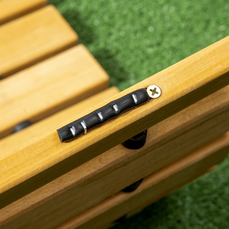 Rullattava puinen puutarhapolku kuusesta 185 x 60 cm keltainen