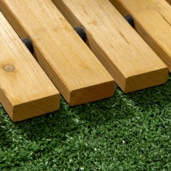 Rullattava puinen puutarhapolku kuusesta 185 x 60 cm keltainen