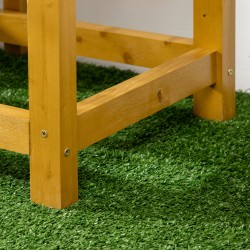 Korkea viljelylaatikko taittuvalla työtasolla, lakattu kuusipuu, ruskea, 64 x 63 x 74,5 cm