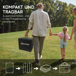 Ulkomatto campingiin ja terassille, säänkestävä polypropeeni 182 x 274 cm, harmaa-valkoinen verkkokuvio