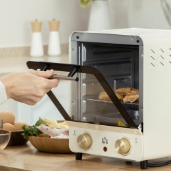 Miniuuni 15 L pöytäliesi, säädettävä lämpötila, ajastin 0–60 min, 1000 W, cremevalkoinen