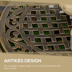 Pihapöytä / sivupöytä ulkokäyttöön alumiinia Ø60 x 52,5 cm pronssi 60 kg kantavuus