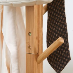 Naulakko 8 koukkua bambu lattiamalli 49,5 x 49,5 x 178 cm luonnonvärinen