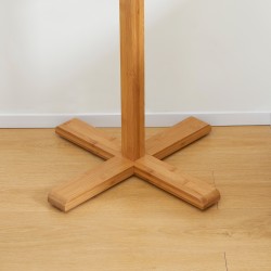 Naulakko 8 koukkua bambu lattiamalli 49,5 x 49,5 x 178 cm luonnonvärinen