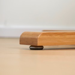 Naulakko 8 koukkua bambu lattiamalli 49,5 x 49,5 x 178 cm luonnonvärinen