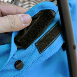 Koiran rattaat pienelle koiralle, teräsrunko, taittuva, 82x47x97 cm, sininen/musta