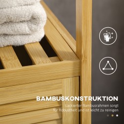 Kylpyhuonekaappi bambusta 33 x 36,5 x 67 cm, luonnonpuu
