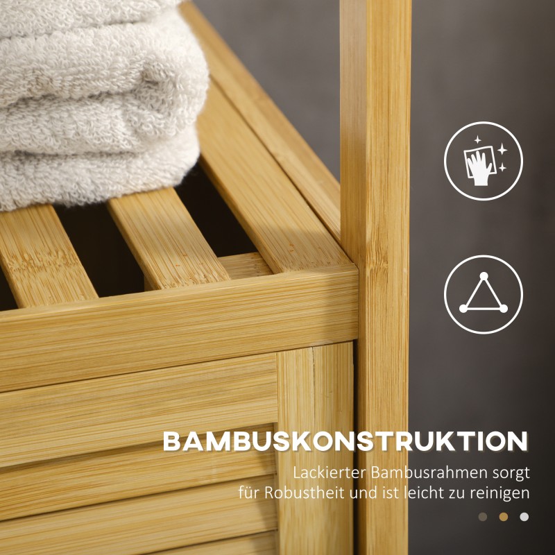 Kylpyhuonekaappi bambusta 33 x 36,5 x 67 cm, luonnonpuu