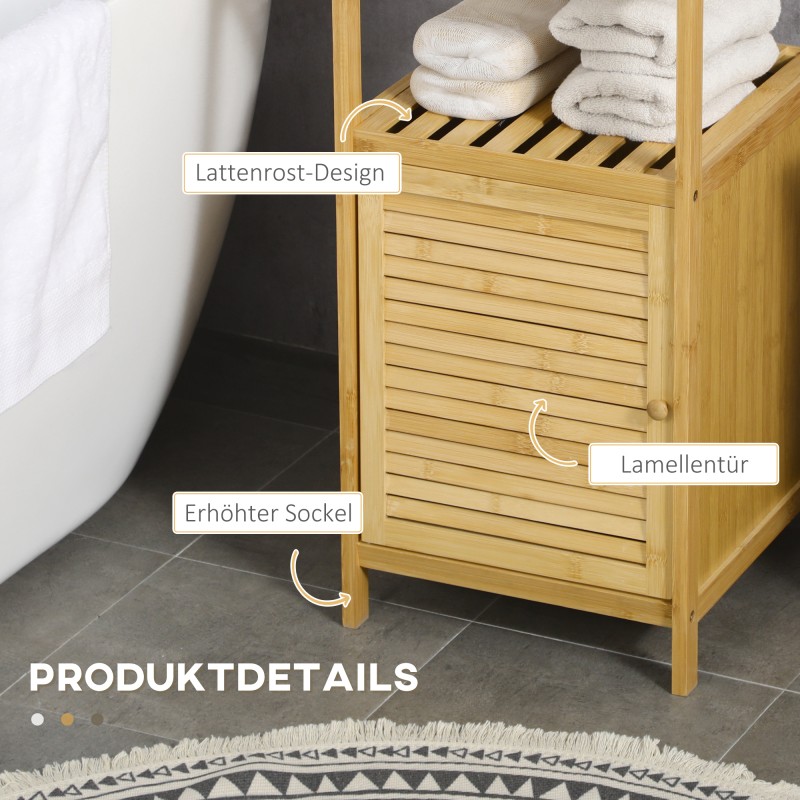 Kylpyhuonekaappi bambusta 33 x 36,5 x 67 cm, luonnonpuu