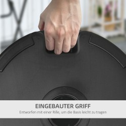 Puutarjavarjon jalusta täytettävä muovi/metalli Ø56 x 30,5 cm musta