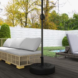 Puutarjavarjon jalusta täytettävä muovi/metalli Ø56 x 30,5 cm musta