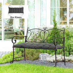 Istuintyyny penkille 100x40 cm, 10 cm paksu, polyesteri, tummanharmaa