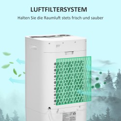 Siirrettävä ilmaviilennin 3 toimintotilaa 15 l vesisäiliö ajastin kaukosäädin valkoinen