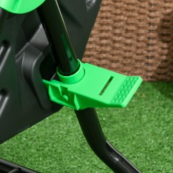 Kompostori ulkokäyttöön, pyörivä rumpumalli, teräs ja muovi, 65 l, vihreä/musta