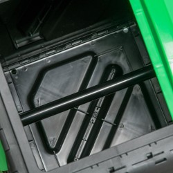 Kompostori ulkokäyttöön, pyörivä rumpumalli, teräs ja muovi, 65 l, vihreä/musta