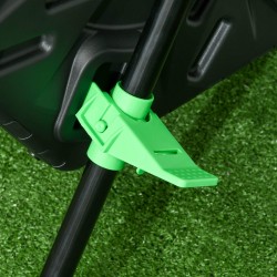 Pyörivä kompostori keittiö- ja puutarhajätteelle, teräs ja muovi, 130 l, 67 x 60 x 77 cm, vihreä/musta