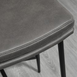 Baarijakkara 2 kpl, mikrokuituistuin, teräsrunko, 120 kg, harmaa/musta