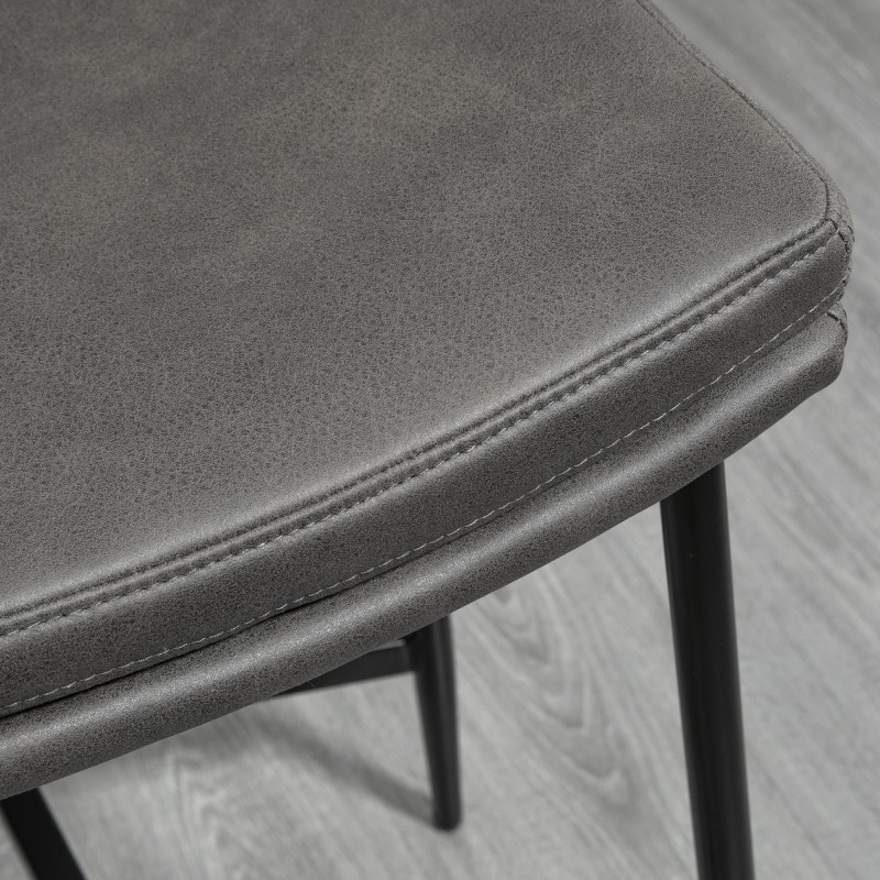 Baarijakkara 2 kpl, mikrokuituistuin, teräsrunko, 120 kg, harmaa/musta