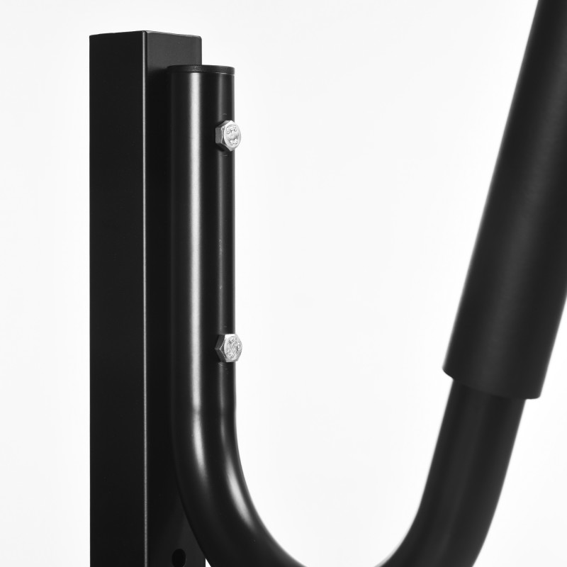 Kajakkiteline kahdelle kajakille/SUP-laudalle, säädettävä teräsrunko 144–180 cm, musta