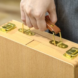 Pöytämallinen maalausteline säilytyslaatikolla, pyökkiä, taittuva, max 61 cm, luonnonväri