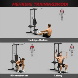 Vetolaite kotikäyttöön ylä- ja alataljaharjoituksiin, teräs/keinonahka, enint. 50 kg, musta